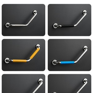 Barre d'appui en acier inoxydable Masaki Bon 135 degrés, 25 cm, antidérapante, pour salle de bain, pour toilettes - Product Image 3