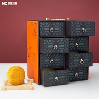 2025 personnalisé porte ouverte moderne Mooncake coffrets cadeaux ensemble luxe Mooncake boîtes tiroir emballage lune gâteau boîte
