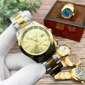 Reloj de Cuarzo de Lujo de Acero Inoxidable Dorado de Marca Original DFS06, Reloj de Hombre Personalizado con Doble Calendario, Resistente al Agua - Product Image 3