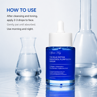 Sérum Éclat et Hydratation Profonde au Peptide Bleu et Bakuchiol – Essence Visage Légère et Rafraîchissante pour une Peau Lumineuse