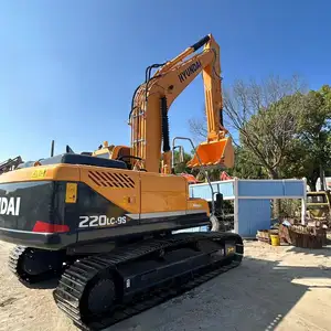 22 ton Construction equipment Used Hyundai 220 Hydraulic Crawler excavator