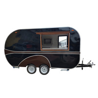 Nouvelle remorque mobile extérieure d'équipement de remorque de fourgonnette de nourriture de forme de bateau petite pour des boissons