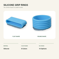 Anneau de poignée en silicone pour raquette de pickleball, antidérapant et coloré, 40x15mm/27x14mm, 1.7g/1.65g