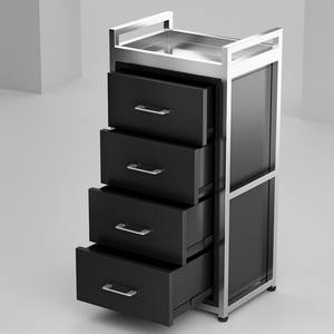 Gabinete de Almacenamiento Comercial de Hierro con Ruedas para Peluquería, <span class=keywords><strong>Barber</strong></span>ía, Personalizable, Marca YX, Exportación, Comercio Exterior - Product Image 4