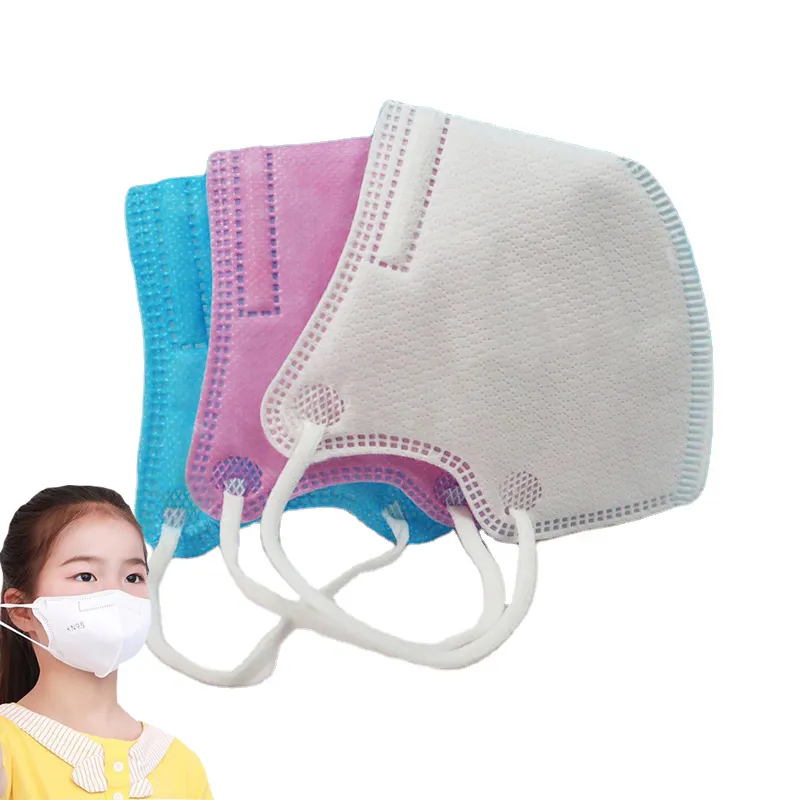 Masker Wajah Respirator KN95 Sekali Pakai Bernapas Anak-anak Penutup Mulut Lipat Perlindungan 3D Mascarilla