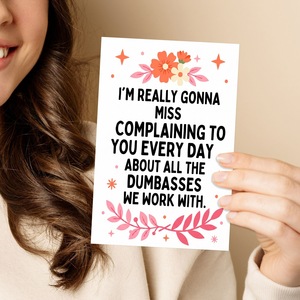 1 Juego de tarjetas de felicitación de despedida divertidas impresas a color para el lugar de trabajo, sobres creativos en inglés, tarjetas con frases de despedida de papel - Product Image 4