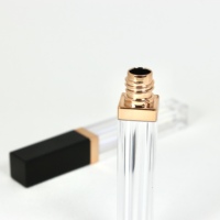 Tube de brillant à lèvres vide 5 ml, tubes carrés pour brillant à lèvres liquide, contenants de luxe personnalisables avec logo, tubes de brillant à lèvres avec applicateur