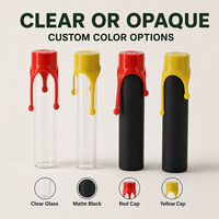 Tube en verre UKETA personnalisé, taille King Size, avec couvercle en silicone hermétique, résistant aux odeurs et à l'accès des enfants, pour pré-rouleaux