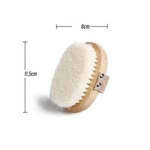 Hot Sales PP Bristle Exfoliating <b>Bath</b> Brush - Natural Wooden Handle Shower & Body Scrubber - Product Image 2