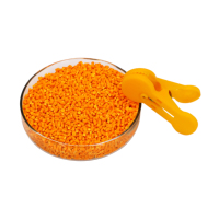 Masterbatch de remplissage CaCO3 orange haute fluidité, résistant aux UV, qualité film, pour appareils électroménagers/projecteurs - Moulage par soufflage