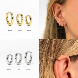 Hot-sell Round Shape S925 <b>Silver</b> Zircon 8mm <b>Hoop</b> <b>Earrings</b> <b>for</b> <b>Women</b> - Product Image 2