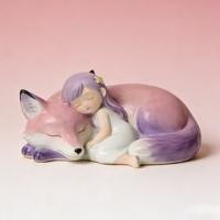 Statue en résine personnalisable BZY, grande taille, renard pour fille, décoration de bureau/maison, aire de jeux intérieure et extérieure