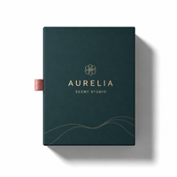 Ensemble d'emballages de luxe en papier rigide avec tiroir, pour flacons de parfum et cosmétiques carrés, avec logo gaufré personnalisé et pelliculage brillant haut de gamme