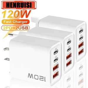 <span class=keywords><strong>Cargador</strong></span> USB PD <span class=keywords><strong>de</strong></span> 120W, adaptador <span class=keywords><strong>de</strong></span> teléfono móvil tipo C <span class=keywords><strong>de</strong></span> carga rápida para iPhone 15 Pro, Samsung Quick Charge 3,0, <span class=keywords><strong>cargador</strong></span> <span class=keywords><strong>de</strong></span> pared con enchufe europeo/estadounidense - Product Image 2