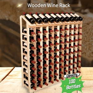 Tủ rượu đứng cao bằng gỗ thông, dùng cho thương mại, tùy chỉnh 100 chai - Product Image 2