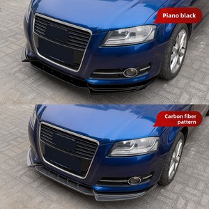 Kit <span class=keywords><strong>carrosserie</strong></span> avec protections d'angle de spoiler avant pour <span class=keywords><strong>Audi</strong></span> <span class=keywords><strong>A3</strong></span> 8P (versions standard et modèles récents 2008-2012) – Pièces en fibre de carbone noir piano - Product Image 3