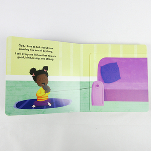 CO-Dream Livre cartonné personnalisé à couverture rigide avec fenêtre à rabat, en carton couché, imprimé numériquement avec film laminé, sur papier d'art, pour l'heure du coucher, avec des prières et des jeux de cache-cache - Product Image 5