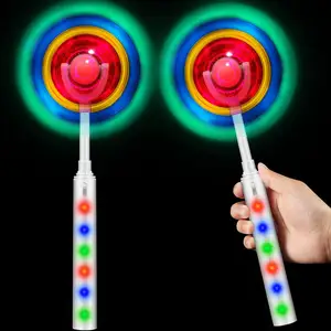 Fun Central Light up Magic Wand Toy Outdoor Toy LED Windmill Spinner Birthday Halloween Party Favor LED Wand Flashing Spinner