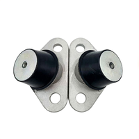 Support anti-vibrations en caoutchouc avec plaque de fixation métallique, filetage femelle, amortisseur anti-vibrations