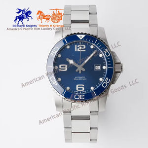 Montre-bracelet mécanique automatique de luxe pour homme Longnes, verre saphir, étanche, boîtier en acier inoxydable 316L, cadran à aiguilles - Product Image 1