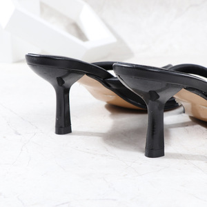 Chaussures Femme Mule à Talon, Sandales à Talon Aiguille Dorées Tendance Été 2025 pour Femme - Product Image 6