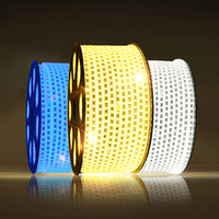 Haute tension led bande jaune ambre blanc étanche SMD5050 Lumière Source Flexible 100ft 50m 100m /roll rgb led lights bande