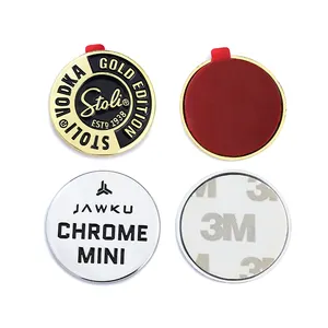 Großhandel gold schmuck aufkleber tag-Fabrik benutzer definierte Metall Marke Logo Etikett selbst klebende Aufkleber Möbel Metall Tag