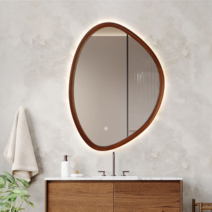 Trang điểm Vanity Gương Châu Âu không thường xuyên khung gỗ treo tường Gương phòng tắm/khách sạn trang trí gương - Product Image 5