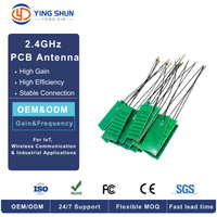 Antenne WiFi intégrée 2,4 GHz 6dBi à gain élevé, polarisation linéaire, 50 Ohm, VSWR 1,5 max, adhésive, connecteur IPEX, câble OEM