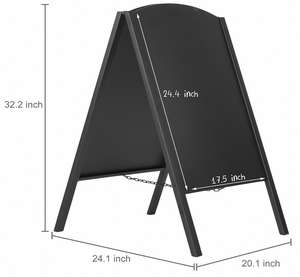 Letrero de madera con marco en A, tamaño personalizado, doble cara, pizarra borrable con soporte plegable para bar, <span class=keywords><strong>hotel</strong></span> y restaurante. - Product Image 5