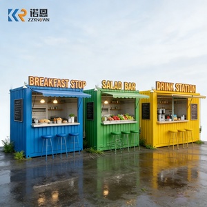 ร้านอาหารคอนเทนเนอร์สำเร็จรูป โครงสร้างอาคารรับประทานอาหารแบบโมดูลาร์ อาคารบริการอาหารสำเร็จรูป สำหรับธุรกิจขายอาหารริมทาง - Product Image 4