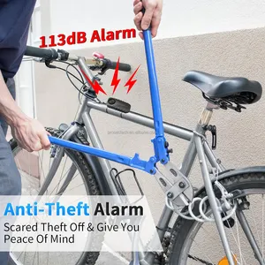 Loud Wireless Alarme De Bike Security Alarm Bike Sensors Electric Scooter Vibration Bicycle Anti Theft Alarm With Remote