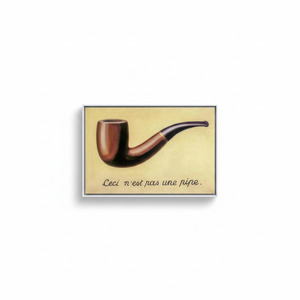 Surrealist Philosophy <b>Canvas</b> Art: Ceci nest pas une pipe Print,WHITE <b>FRAMED</b> <b>CANVAS</b> - Product Image 2