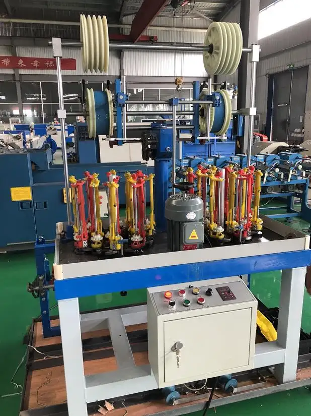 16 Trục Chính 4 Đầu Tự Động Rope Making Machine Bông Thread Bện Máy