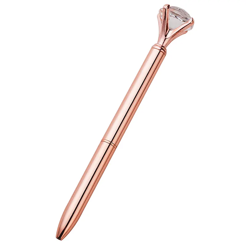 Promosyon kristal hediye tükenmez kalem Metal büyük elmas kalem reklam tükenmez kalem