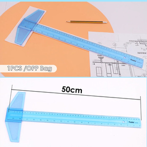 <span class=keywords><strong>Righello</strong></span> a T Foska da 20 Pollici/<span class=keywords><strong>50</strong></span> <span class=keywords><strong>cm</strong></span> con Corpo in Plastica Resistente e Bordi Dritti Precisi, con Pratico Foro per Appendere - Product Image 2