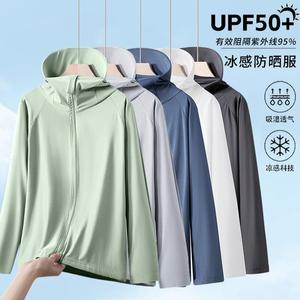 เสื้อแจ็คเก็ตป้องกันแสงแดดไอซ์ซิลค์ UPF50+ แบบมีฮู้ดบาง ๆ ระบายอากาศได้ดีสำหรับผู้ชายสำหรับใส่ตกปลา - Product Image 2
