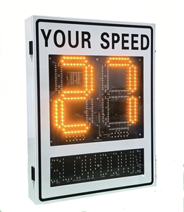 Letrero de Señalización de Tráfico con Radar de Velocidad de Dos Dígitos Intermitente para Seguridad Vial: Reduce la Velocidad - Product Image 1