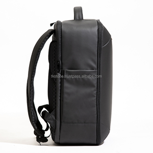 Modern Unisex Laptop <b>Backpack</b> with Protective PU Material Lightweight & Portable Design and Handle Closure - Product Image 3