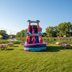 Toboggan aquatique gonflable géant pour adultes de 10 mètres à vendre, fabriqué en PVC, toboggan aquatique gonflable, prix d'usine commercial - Product Image 4