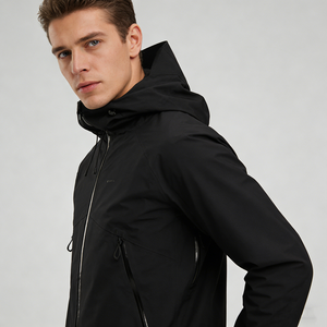 Giacca Antivento Impermeabile in Nylon Elastico Leggero di Alta Qualità Personalizzata OEM per Arrampicata ed Escursionismo con Cappuccio Regolabile - Product Image 3