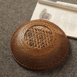 Lacquered handmade <b>bamboo</b> woven tea set storage <b>basket</b>, new Chinese style tea room fruit <b>basket</b>, <b>bamboo</b> <b>basket</b>, snack plate, - Product Image 3