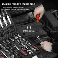 Juego de Herramientas Manuales para Auto de 216 Piezas, Acero Cromo-Vanadio, Kit de Llaves de Tubo, Destornilladores Multifunción, Estuche Rígido, OEM