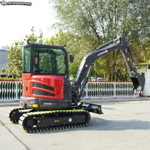 New Model 3.5ton Mini Excavator XN35 crawler excavator with Japan engine 18.5KW closed cabin and without tail