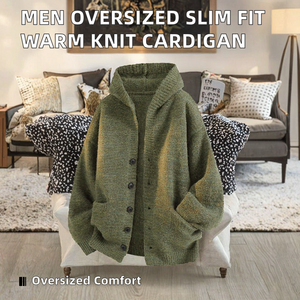 เสื้อคาร์ดิแกนผู้ชายทรงโอเวอร์ไซส์ สวมใส่สบาย ไม่ยับ ทรงเข้ารูป แขนยาว สีพื้น สำหรับฤดูใบไม้ร่วง ผลิตจากโพลีเอสเตอร์/คอตตอน ปกคอเสื้อแบบพับได้ แต่งลูกไม้ - Product Image 2