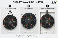 Machine de boxe musicale intelligente murale, cible électronique lumineuse LED pour entraînement de frappe, pour enfants et adultes, salle de sport à domicile, 6 pads Bluetooth