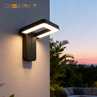 Applique murale LED étanche en aluminium avec capteur, pour extérieur, villa, poteau de porte, mur extérieur, jardin, cour, balcon, moderne, IP65