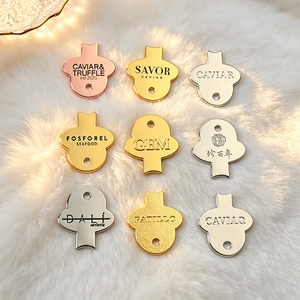 Portable Custom Sturgeon Logo Caviar <b>Tin</b> <b>Opener</b>, Oval Zinc Alloy Manual Tool for Restaurant Use Accessory - Product Image 6