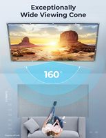 Écran de projection portable pliable Aurzen PJ120PS 120 pouces 4K HD 16:9 sans plis double face pour home cinéma