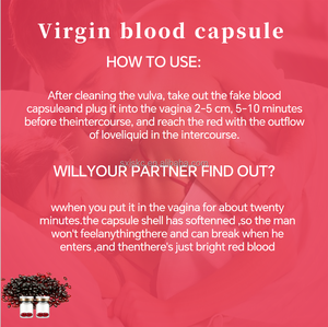 แคปซูลเลือดบริสุทธิ์สำหรับผู้หญิง ยี่ห้อ First Night ยาเม็ดช่วยฟื้นฟูเยื่อพรหมจารี ยาเม็ดเลือดบริสุทธิ์เทียม แคปซูลเยื่อพรหมจารี - Product Image 5